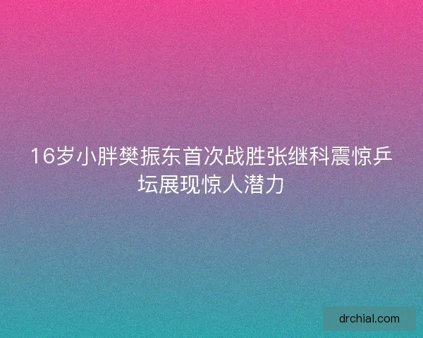 16岁小胖樊振东首次战胜张继科震惊乒坛展现惊人潜力 16岁小胖樊振东首次战胜张继科震惊乒坛展现惊人潜力